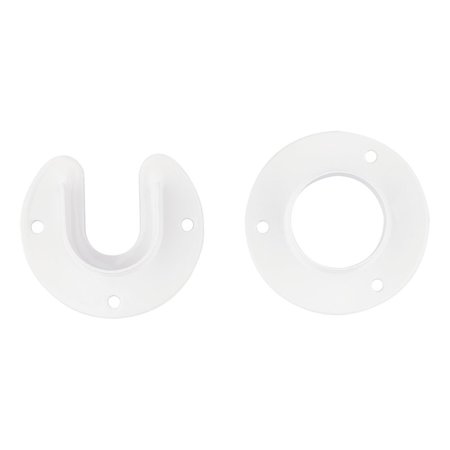 National Hardware Closet Flange Set White S822-083